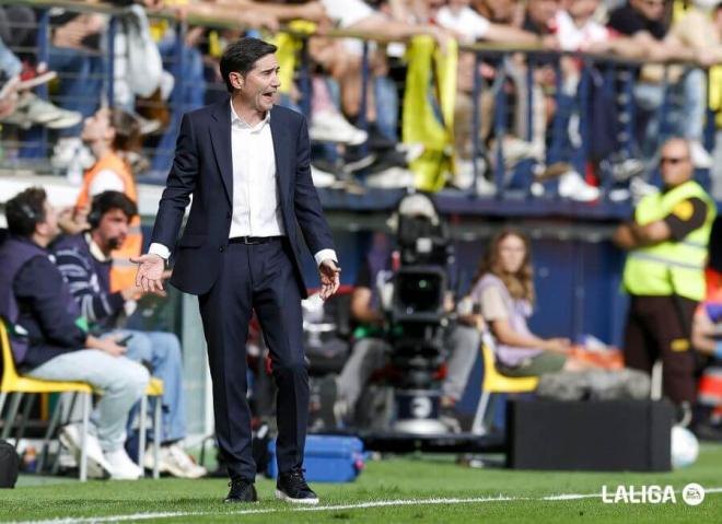 Marcelino García, durante el Villarreal - Rayo Vallecano (Foto: LALIGA).
