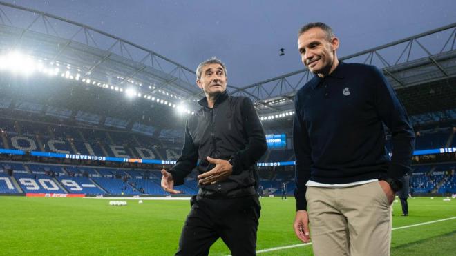 Ernesto Valverde y Sergio Francisco hablan en Anoeta (Foto: Athletic Club).