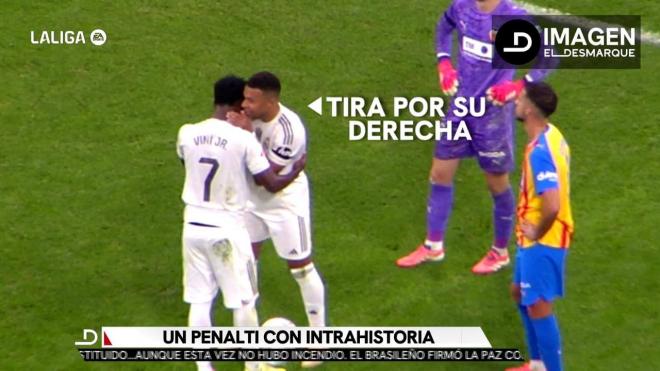 Mbappé aconsejando a Vinicius (ElDesmarque)