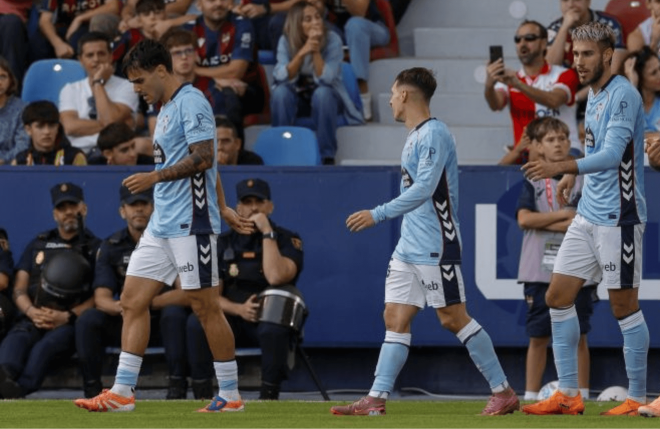 Miguel Román tras marcar ante el Levante UD (Foto: LALIGA).