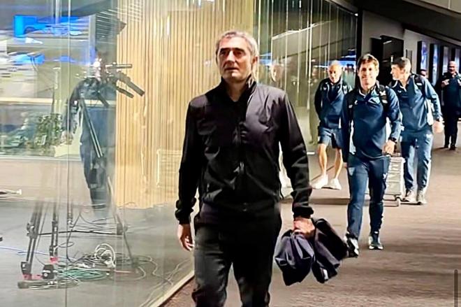 Ernesto Valverde antes del derbi con la Real Sociedad en Anoeta (Foto: Athletic Club).