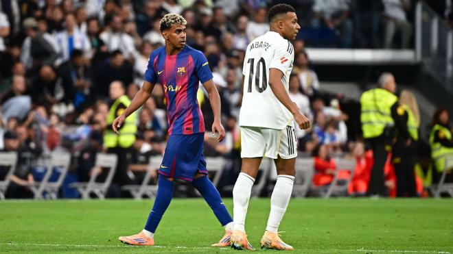 Lamine Yamal y Kylian Mbappé, en El Clásico (Foto: CordonPress).