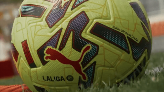 El nuevo balón amarillo de LaLiga.