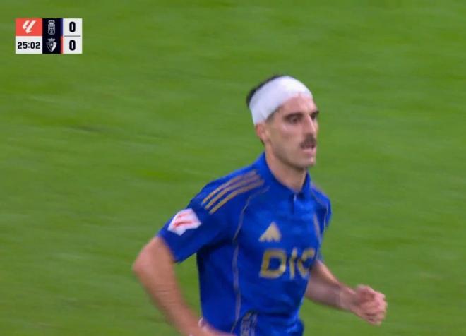 Nacho Vidal ante Osasuna. (Foto: DAZN)