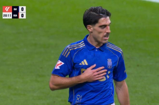 Nacho Vidal ante Osasuna. (Foto: DAZN)