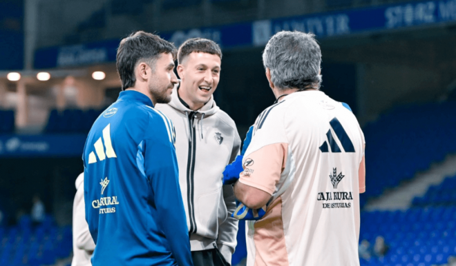 Abel Bretones en el Carlos Tartiere con Osasuna. (Foto: Real Oviedo)