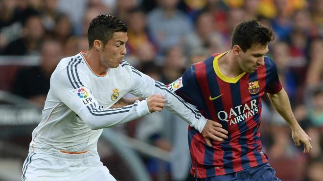 Messi y Cristiano Ronaldo en un Clásico (Cordon Press)