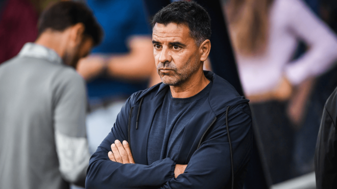 Míchel Sánchez, en un partido del Girona (Foto: Cordon Press).