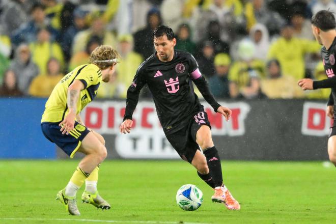 Leo Messi en su partido contra el Nashville SC. Fuente CordonPress.