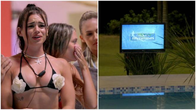 Los concursantes de La isla de las tentaciones consultado el 'VAR' (Telecinco)