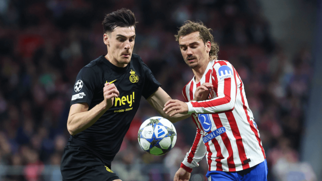 Griezmann, durante el Atlético-Union SG (Foto: Cordon Press).