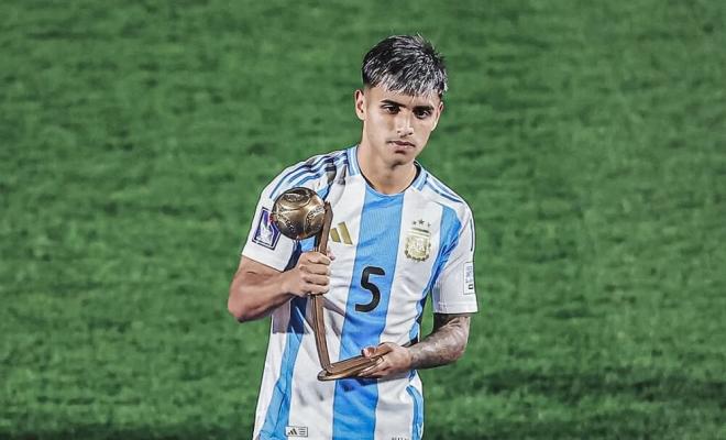 Milton Delgado, balón de bronce del Mundial sub 20 (Foto: AFA).