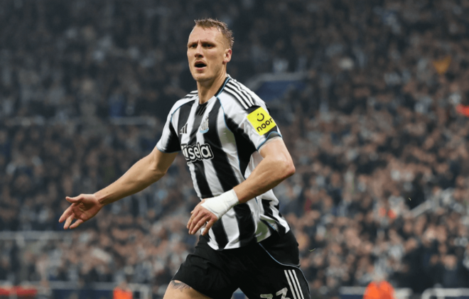 Acción del gol de Dan Burn en el Newcastle - Athletic. (Foto: NUFC)