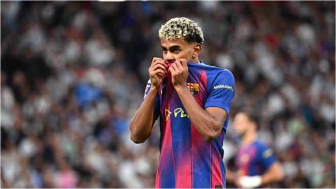 Lamine Yamal en un partido con el Barça (Cordon Press)