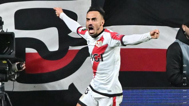 Álvaro García, celebrando el gol de la remontada contra el Lech Poznan (Cordon Press)