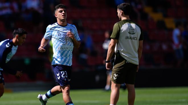Hugo Álvarez, antes de un partido con el Celta de Vigo (Europa Press)