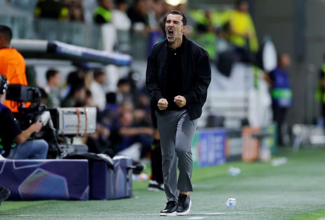 Juan Carlos Carcedo, durante el Pafos - Villarreal (Foto: EFE).