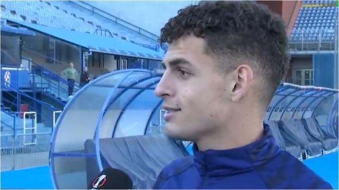 Sergi Domínguez en una entrevista (X: @MovistarFutbol)