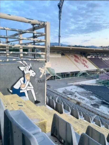 Kawu, el autor de las pintadas de Vallecas, en Florencia.