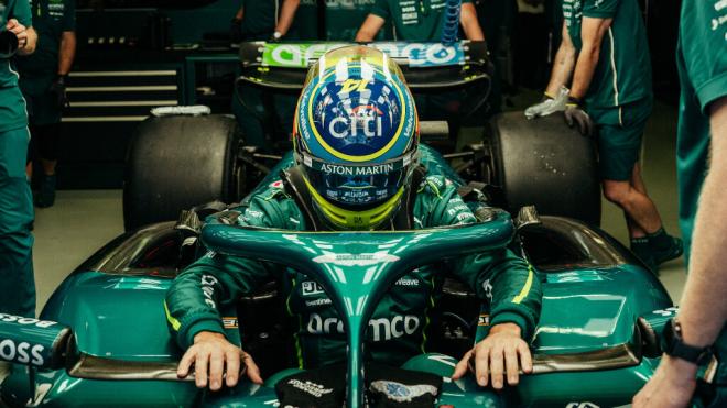 Fernando Alonso, en México (Foto: Aston Martin).