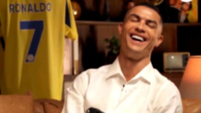 Cristiano Ronaldo en la entrevista con Piers Morgan (X: @eko_kieran)