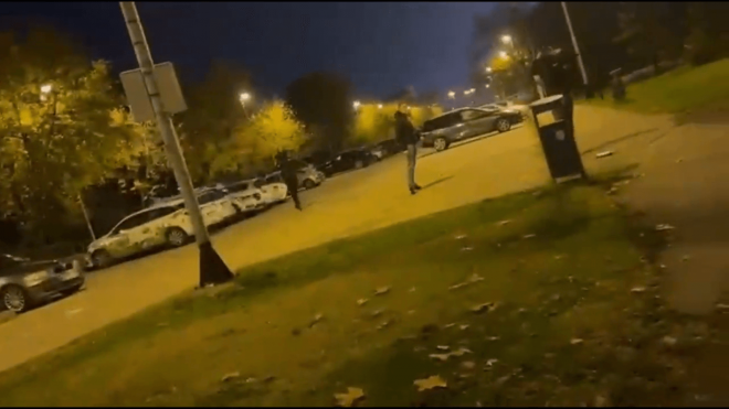 Ultras del Dinamo de Zagreb increpan a fans del Celta.