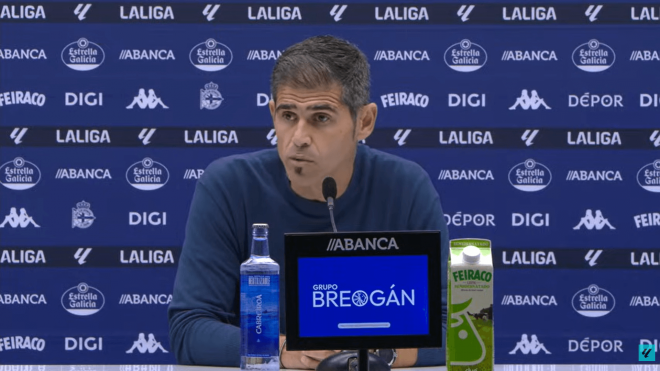 Antonio Hidalgo, en rueda de prensa tras el Deportivo-Cultural Leonesa.