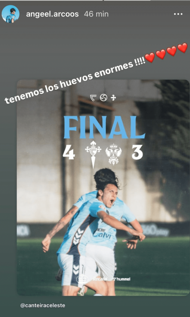 Post de Ángel Arcos (Foto: Instagram).