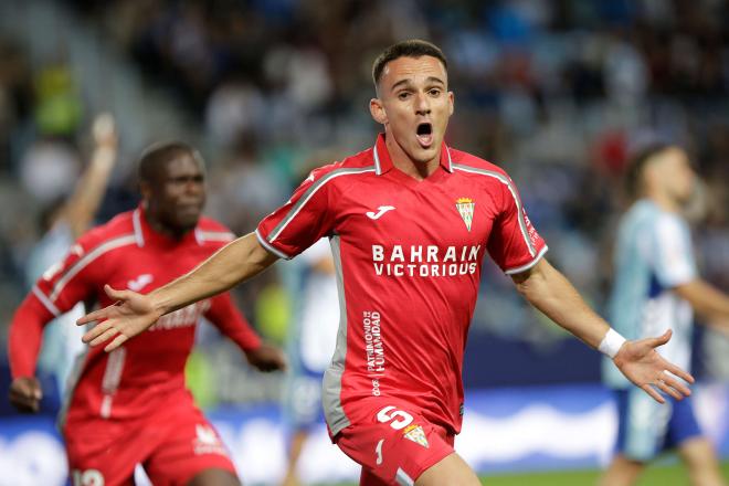 Diego Bri celebra su gol en el Málaga-Córdoba (Foto: LALIGA).