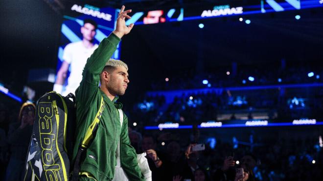 Carlos Alcaraz en el partido de la ATP Finals (Cordon Press)