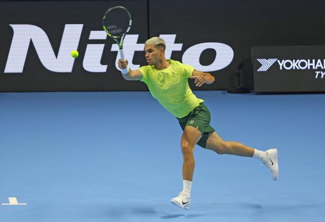 Carlos Alcaraz, ante Álex de Miñaur en las ATP Finals (Foto: Europa Press).