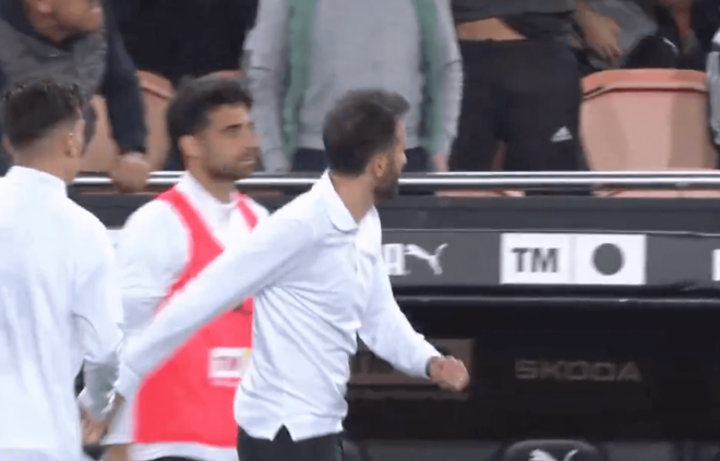 Carlos Corberán enloquece en Mestalla