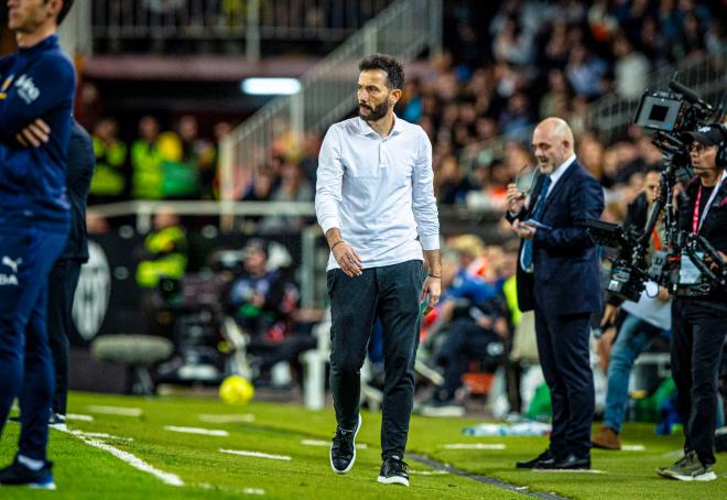 Carlos Corberán en Mestalla