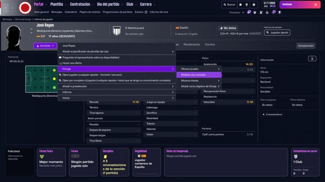La doble vía de negociación en Football Manager 26 deja un precio mucho más barato.