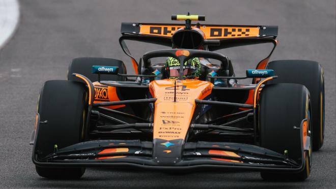 Lando Norris, liderando el Gran Premio de Brasil (Foto: F1).