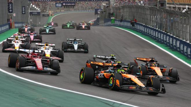 Lando Norris, liderando el Gran Premio de Brasil (Foto: F1).