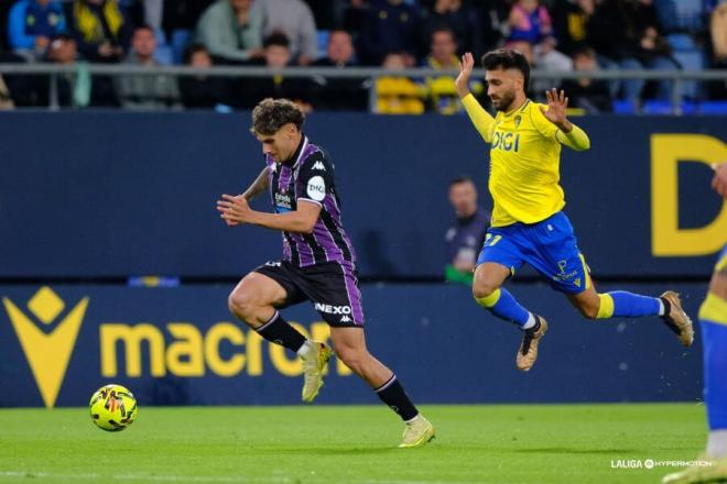 Jorge Delgado, ante el Cádiz.