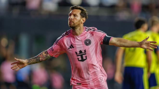 Messi celebrando uno de sus goles (Cordon Press)