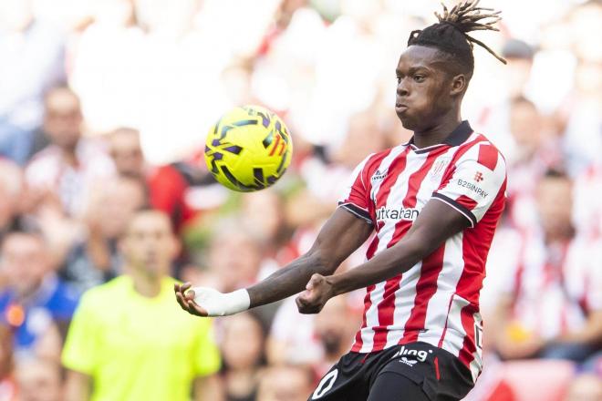 Nico Williams, ante el Oviedo en San Mamés (Foto: Athletic Club).