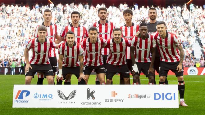 El once de Valverde ante el Real Oviedo en San Mamés (Foto: Athletic Club).