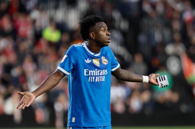 Vinicius, en el Rayo-Real Madrid (Foto: EFE).