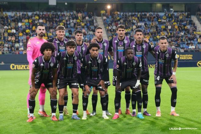 Alineación del Pucela ante el Cádiz.