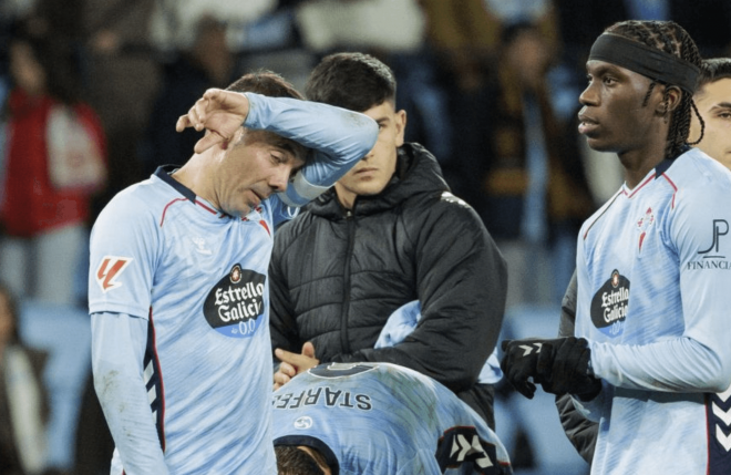 Iago Aspas e Ilaix Moriba tras perder ante el FC Barcelona (Foto: LaLiga).