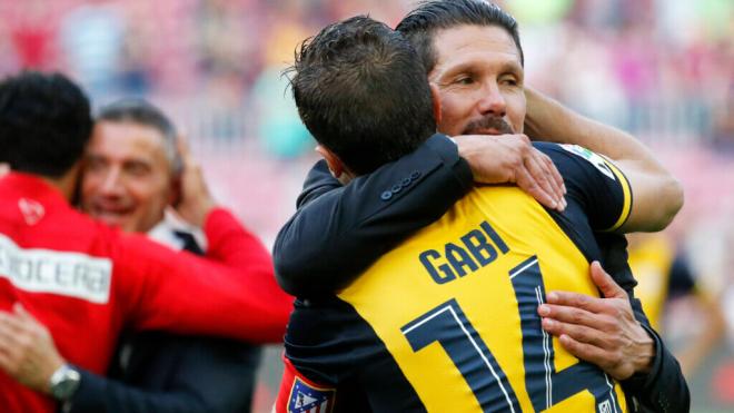 Gabi y Simeone en el Atlético de Madrid (Cordon Press)