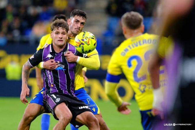 Jorge Delgado, ante el Cádiz.