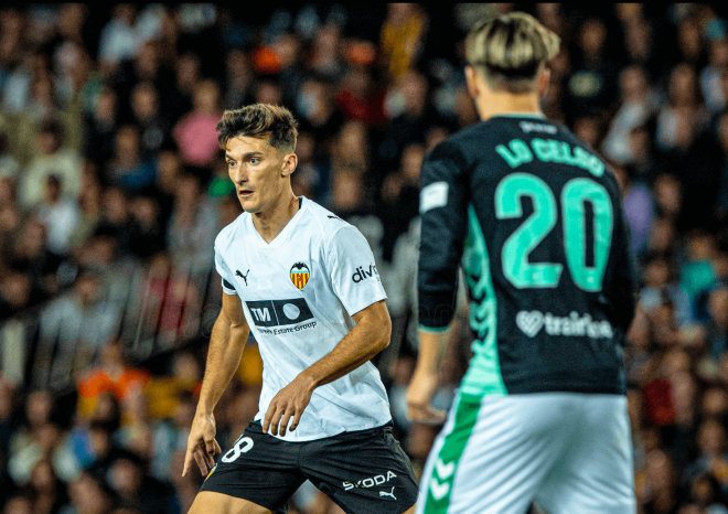 Pepelu en el Valencia-Betis (Foto: Valencia CF)