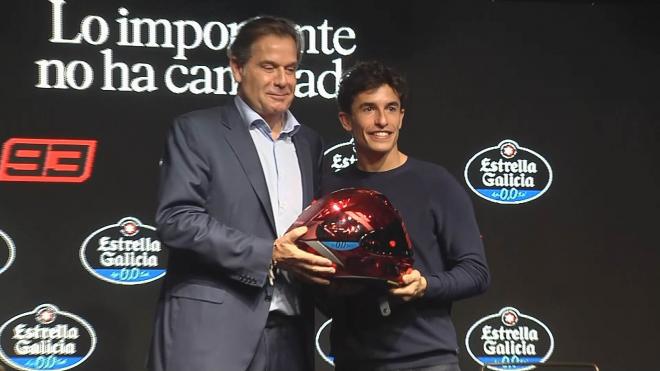 Marc Márquez, en un acto con Estrella Galicia en Madrid