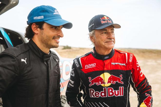 Carlos Sainz junto a su padre (Europa Press)