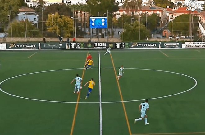 El gol de estrategia del Betis de Primera Andaluza Cadete.