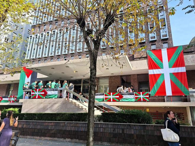 La selección de Palestina alojada en Bilbao para jugar contra Euskadi este sábado 15-N (Foto: ElDesmarque).
